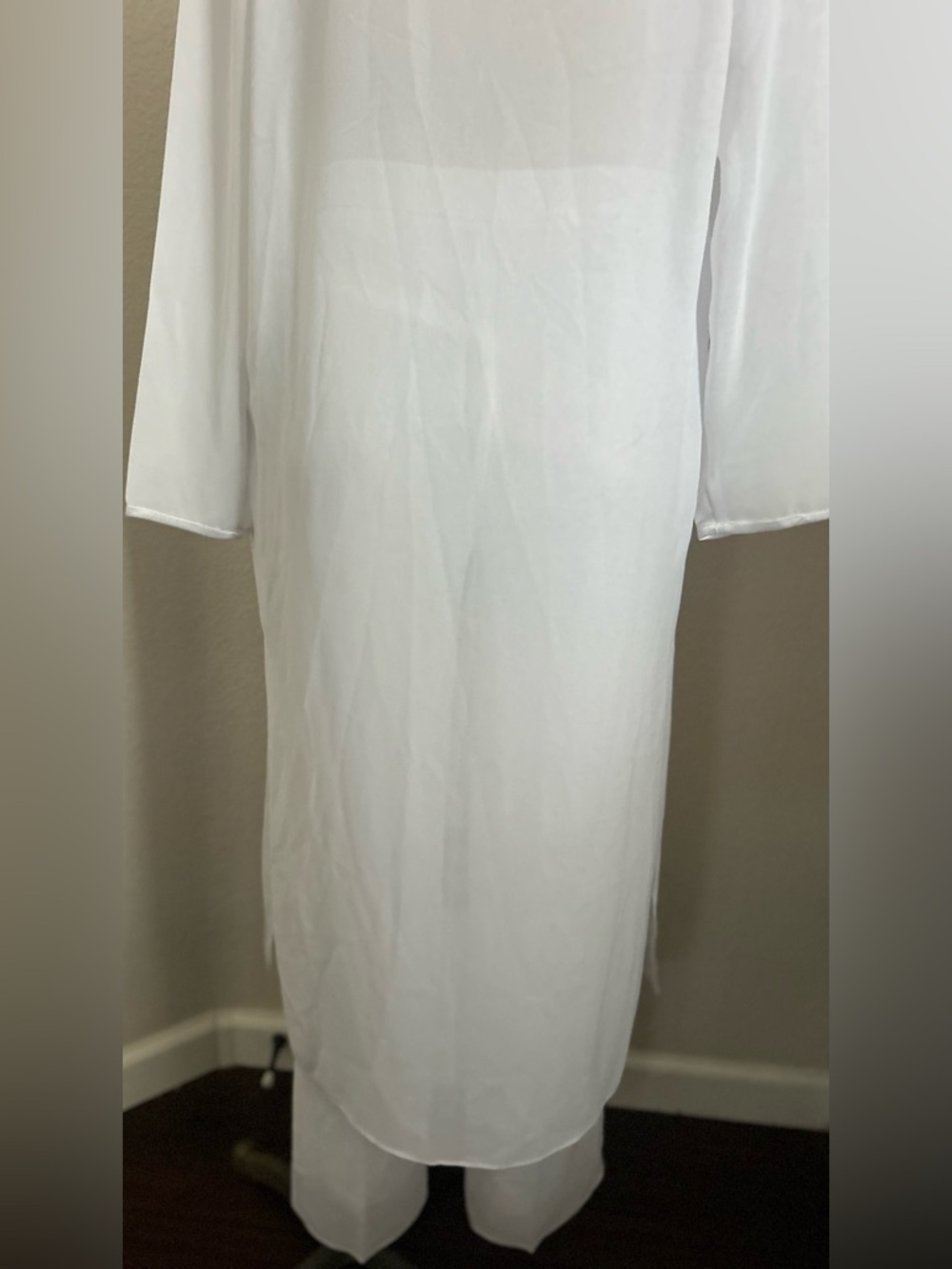 Long Sheer Duster with Rhinestone And Pants - Picture 12 of 15